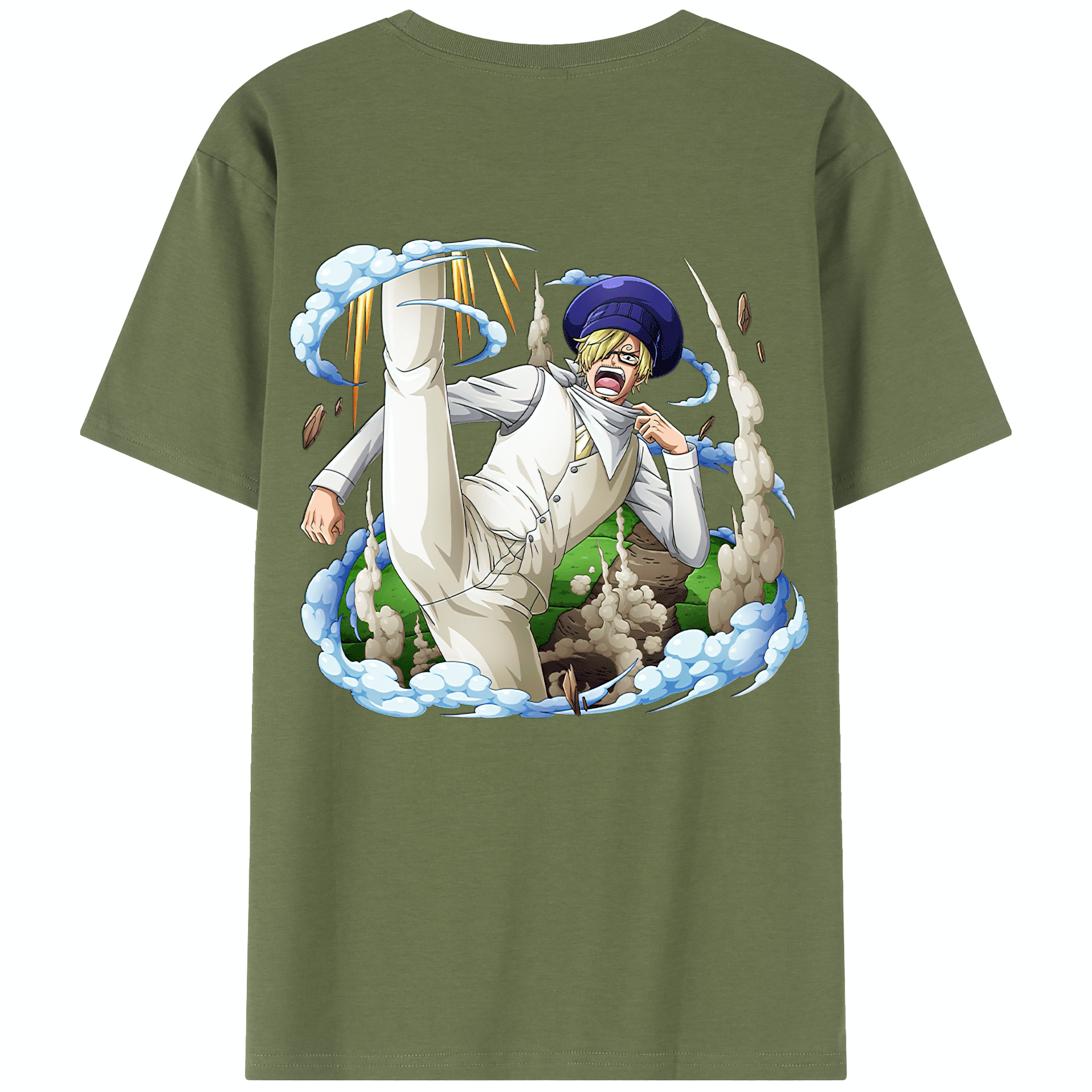 ワンピース サンジ ONE PIECE Sanji 綿100％半袖Tシャツ（背面プリント）